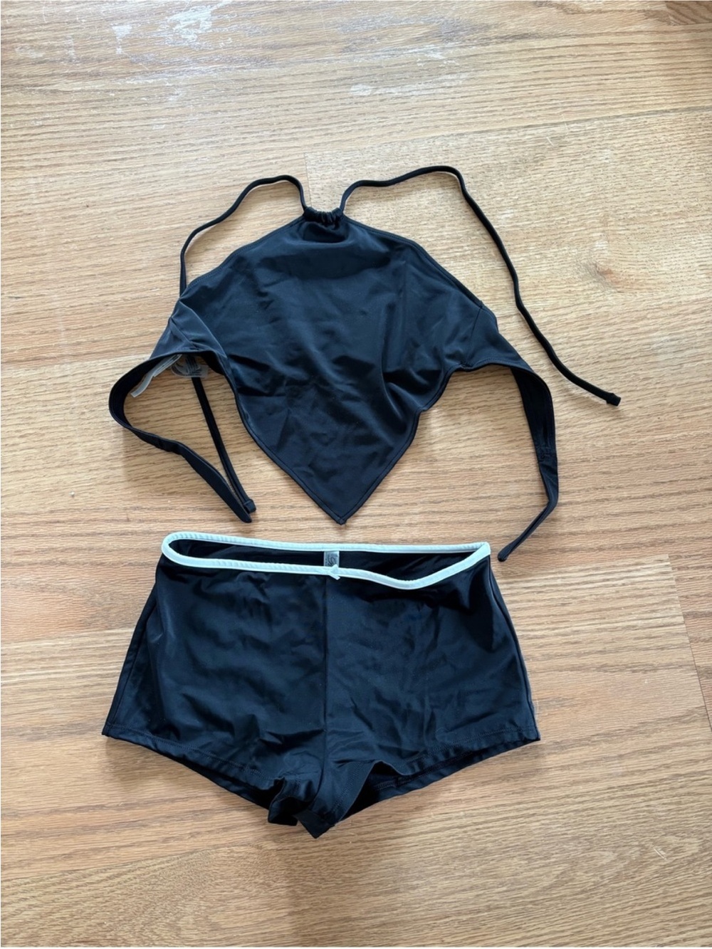 Frankieβs bikinis Black Swim Set - Two-Piece Bikini with Boyshorts
